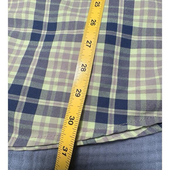 Magellan Shirt Mens Extra Large Green Plaid Mag Wick Loose Fit Untuck Fish Gear - Picture 7 of 7